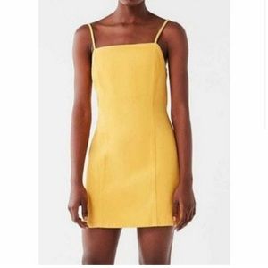BDG Urban Outfitters Denim Mini Dress Yellow Size M